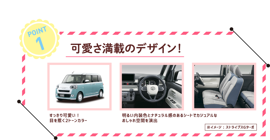 ポイント1　可愛さ満点のデザイン